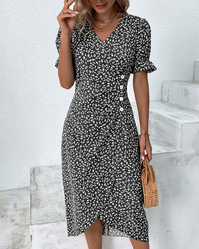 Leviana™ | Elegant Floral Print Dress
