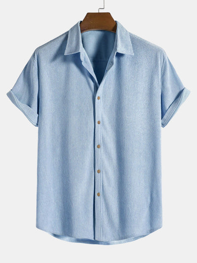 Camicia a Maniche Corte in Corduroy con Bottoni & Pantaloni Corti