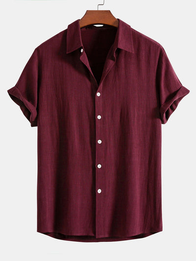 Camicia Button Up in Lino e Rayon