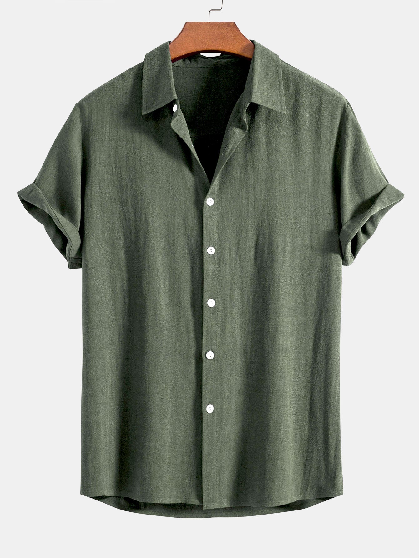 Camicia Button Up in Lino e Rayon