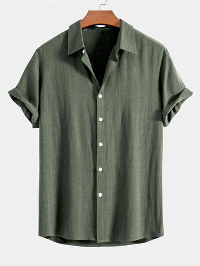Camicia Button Up in Lino e Rayon
