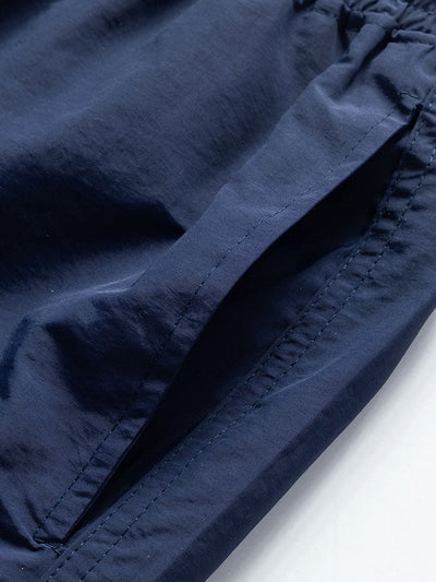 Camicia a Bottone con Stampa di Palme & Pantaloni da Bagno a Media Lunghezza con Coulisse