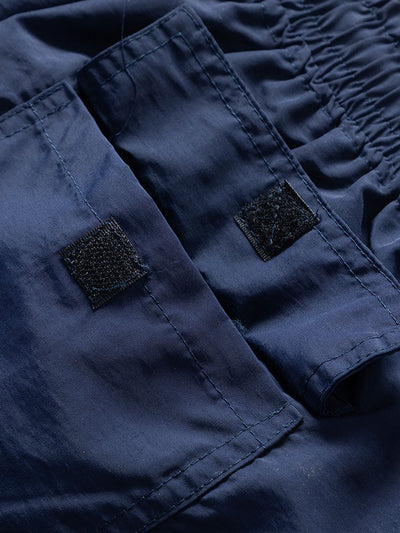 Camicia a Bottone con Stampa di Palme & Pantaloni da Bagno a Media Lunghezza con Coulisse