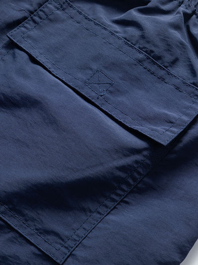 Camicia a Bottone con Stampa di Palme & Pantaloni da Bagno a Media Lunghezza con Coulisse