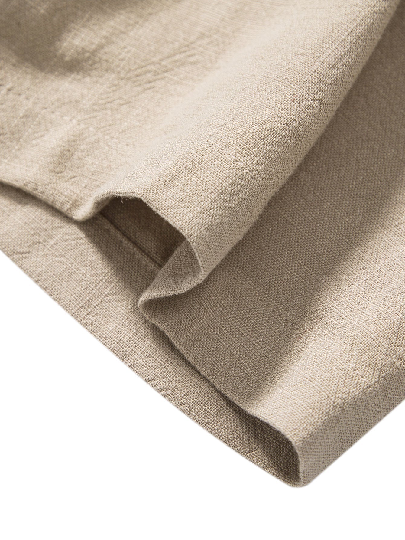 Camicia con Collo Stand in Lino e Rayon