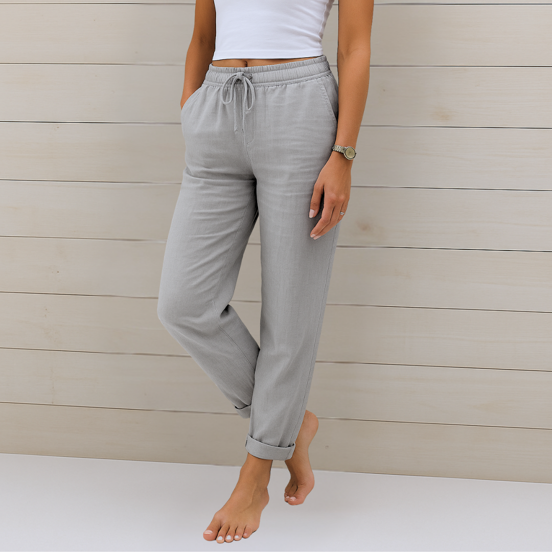 MAYLORA | Pantaloni stretch in lino traspiranti premium