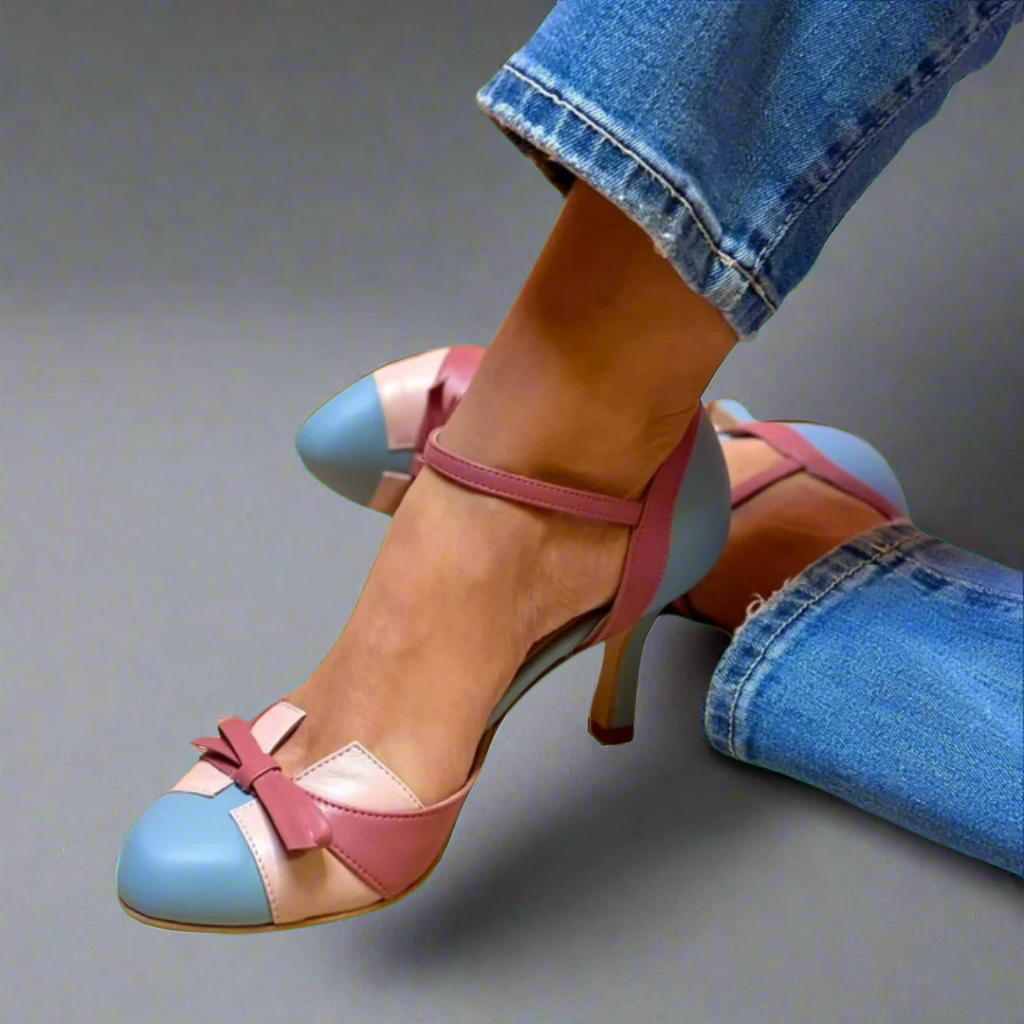 DALIA | DÉCOLLETÉ MULTICOLORE CON CINTURINO