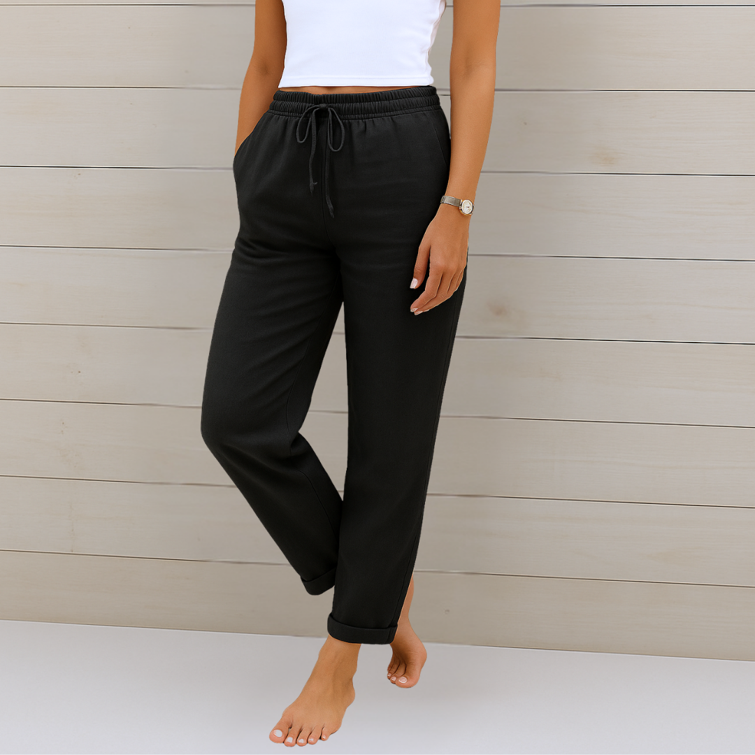 MAYLORA | Pantaloni stretch in lino traspiranti premium