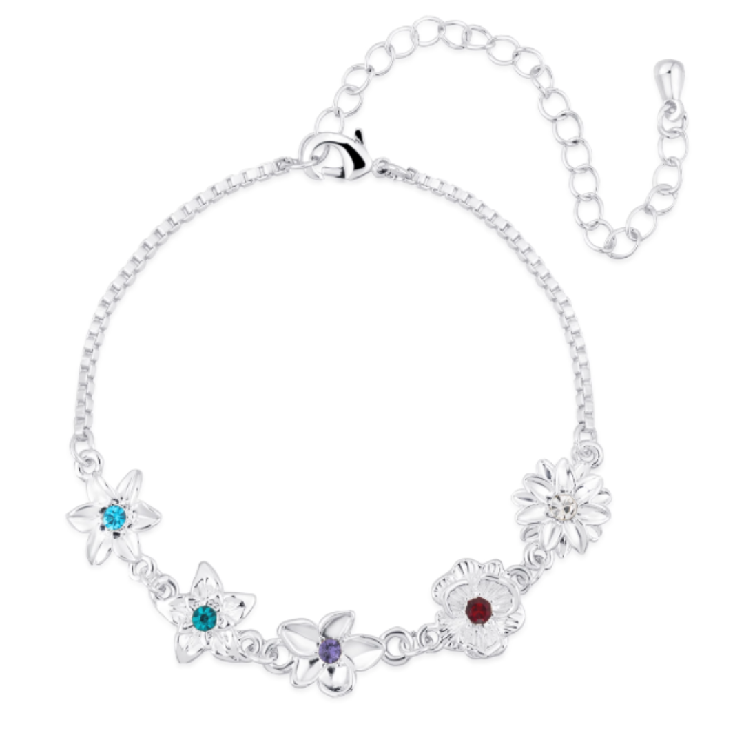 Bracciale Personalizzato con Fiori di Nascita