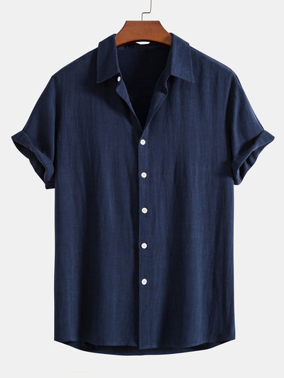 Camicia Button Up in Lino e Rayon