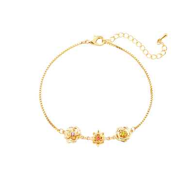 Bracciale Personalizzato con Fiori di Nascita