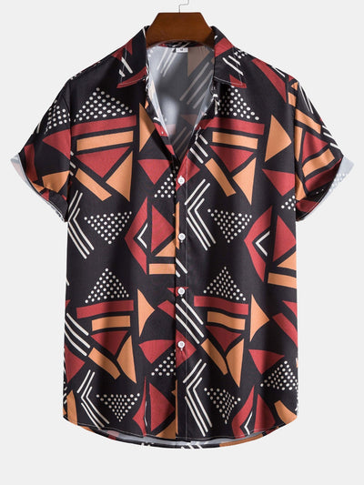 Camicia a Stampa Geometrica & Pantaloni da Bagno