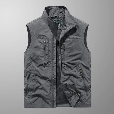 Casper – Gilet cargo traspirante con tasche multiple
