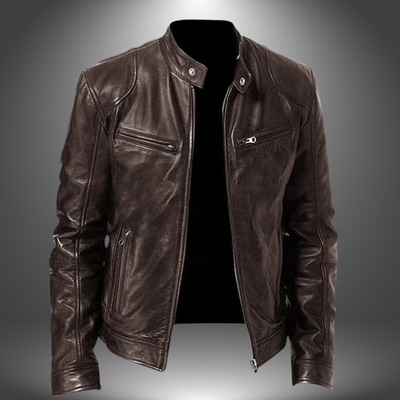Lenoir™ | Giacca in pelle artigianale per uomo
