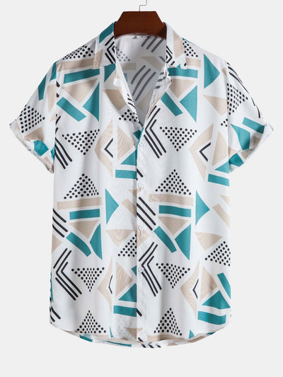 Camicia a Stampa Geometrica & Pantaloni da Bagno