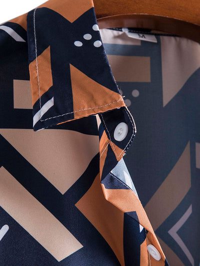 Camicia a Stampa Geometrica & Pantaloni da Bagno