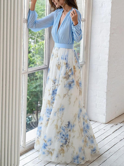 Rylia™ | Abito Maxi con Stampa Floreale Splendida