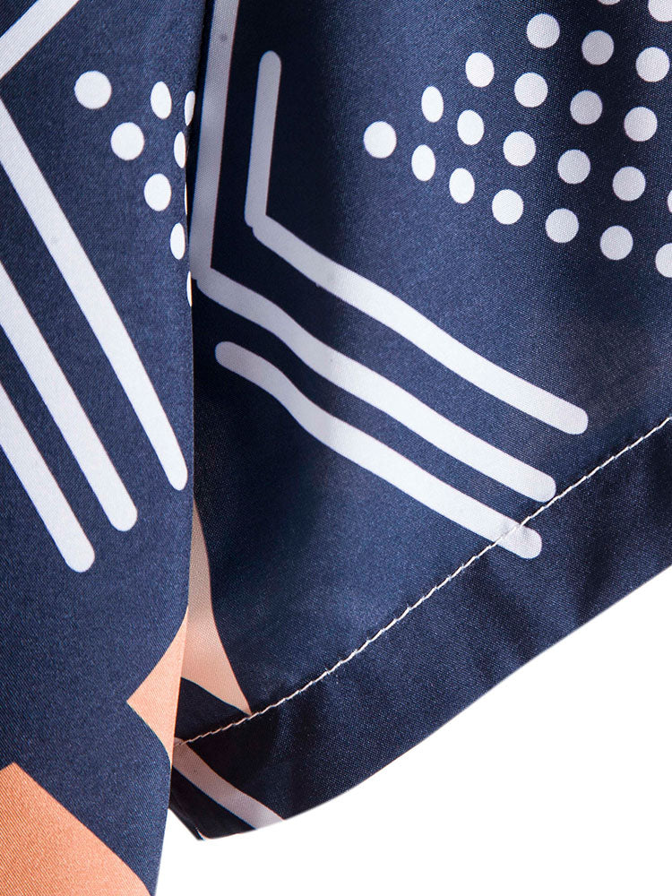Camicia a Stampa Geometrica & Pantaloni da Bagno