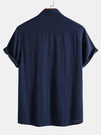 Camicia Button Up in Lino e Rayon
