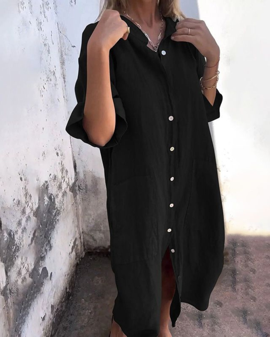 Leviana™ | Casual Shirt Dress Ibiza Style
