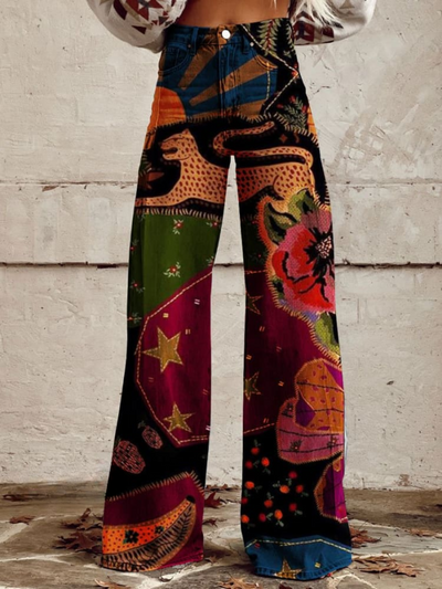 LÉNA | Pantalone Boho Vintage Elegante e Confortevole