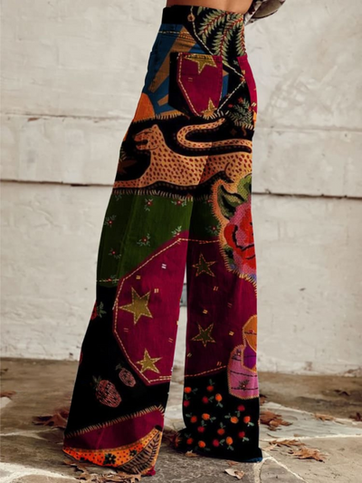 LÉNA | Pantalone Boho Vintage Elegante e Confortevole