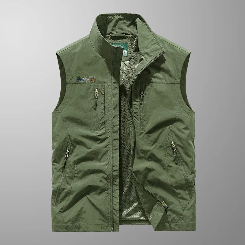 Casper – Gilet cargo traspirante con tasche multiple