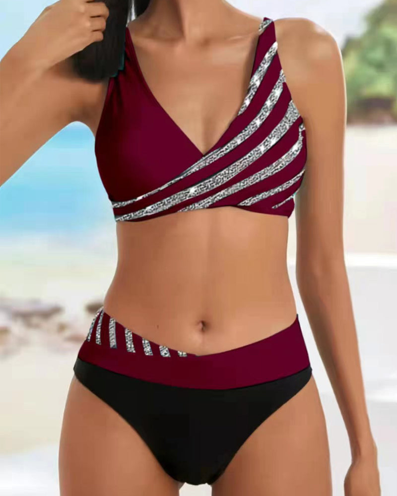 Mona | Bikini stampato in tonalità calde