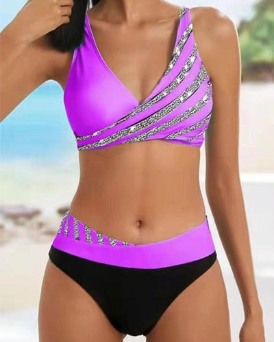 Mona | Bikini stampato in tonalità calde