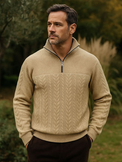 Maglione Premium Henry a Mezzo Zip - Orianta Milano