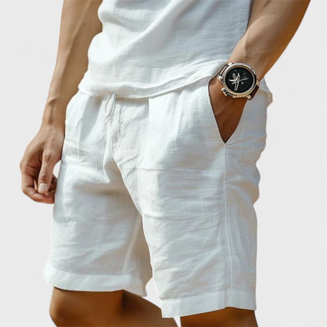 Calypso | Pantaloni Corti in Lino Artigianale da Umo