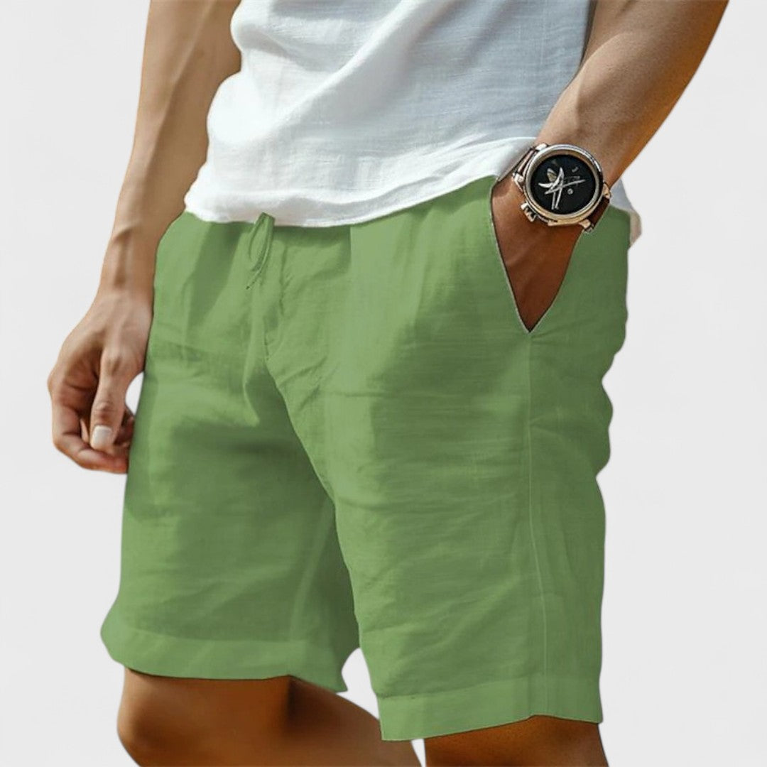 Calypso | Pantaloni Corti in Lino Artigianale da Umo