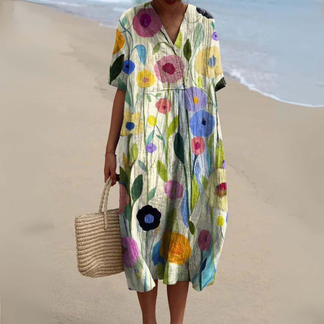 Leviana™ | Soft Floral Print Dress
