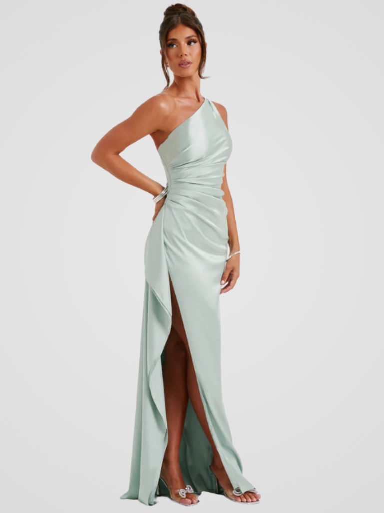 ABITO MAXI IN SATIN SOLEIL