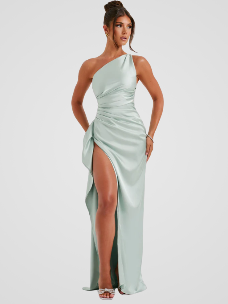 ABITO MAXI IN SATIN SOLEIL