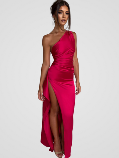 ABITO MAXI IN SATIN SOLEIL