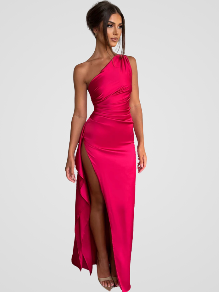 ABITO MAXI IN SATIN SOLEIL