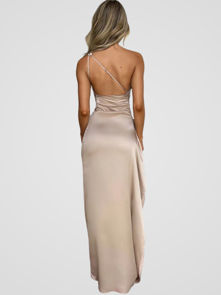 ABITO MAXI IN SATIN SOLEIL