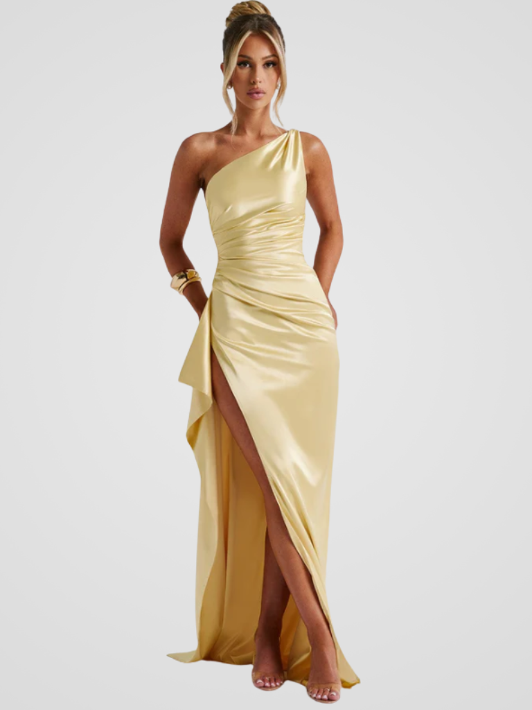 ABITO MAXI IN SATIN SOLEIL
