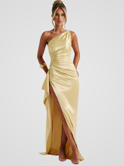 ABITO MAXI IN SATIN SOLEIL