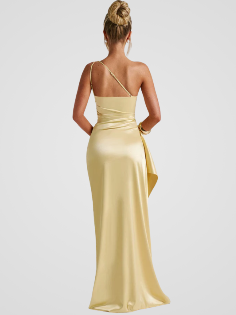 ABITO MAXI IN SATIN SOLEIL