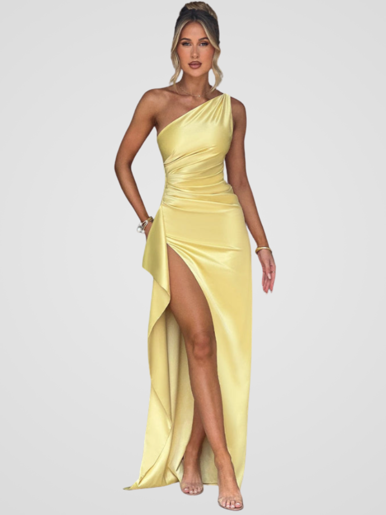 ABITO MAXI IN SATIN SOLEIL