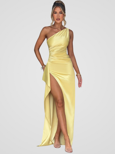 ABITO MAXI IN SATIN SOLEIL
