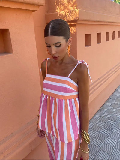 Hanne - Set di pantaloni stampati per l'estate