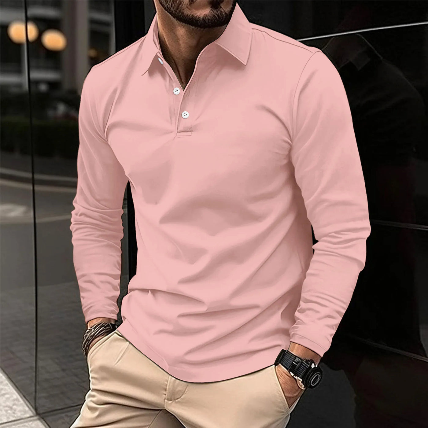 Ethan™ - Polo Casual a Maniche Lunghe
