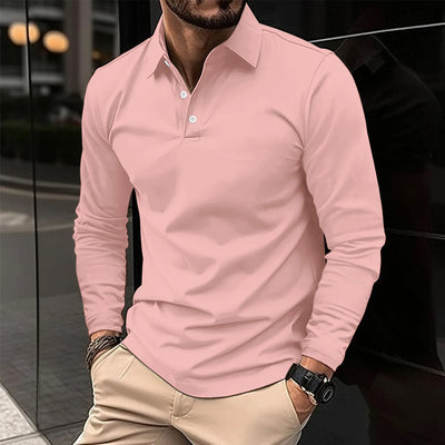 Ethan™ - Polo Casual a Maniche Lunghe