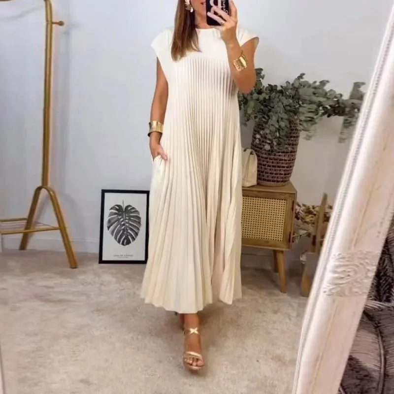 Leviana™ | Pleated Maxi Dress