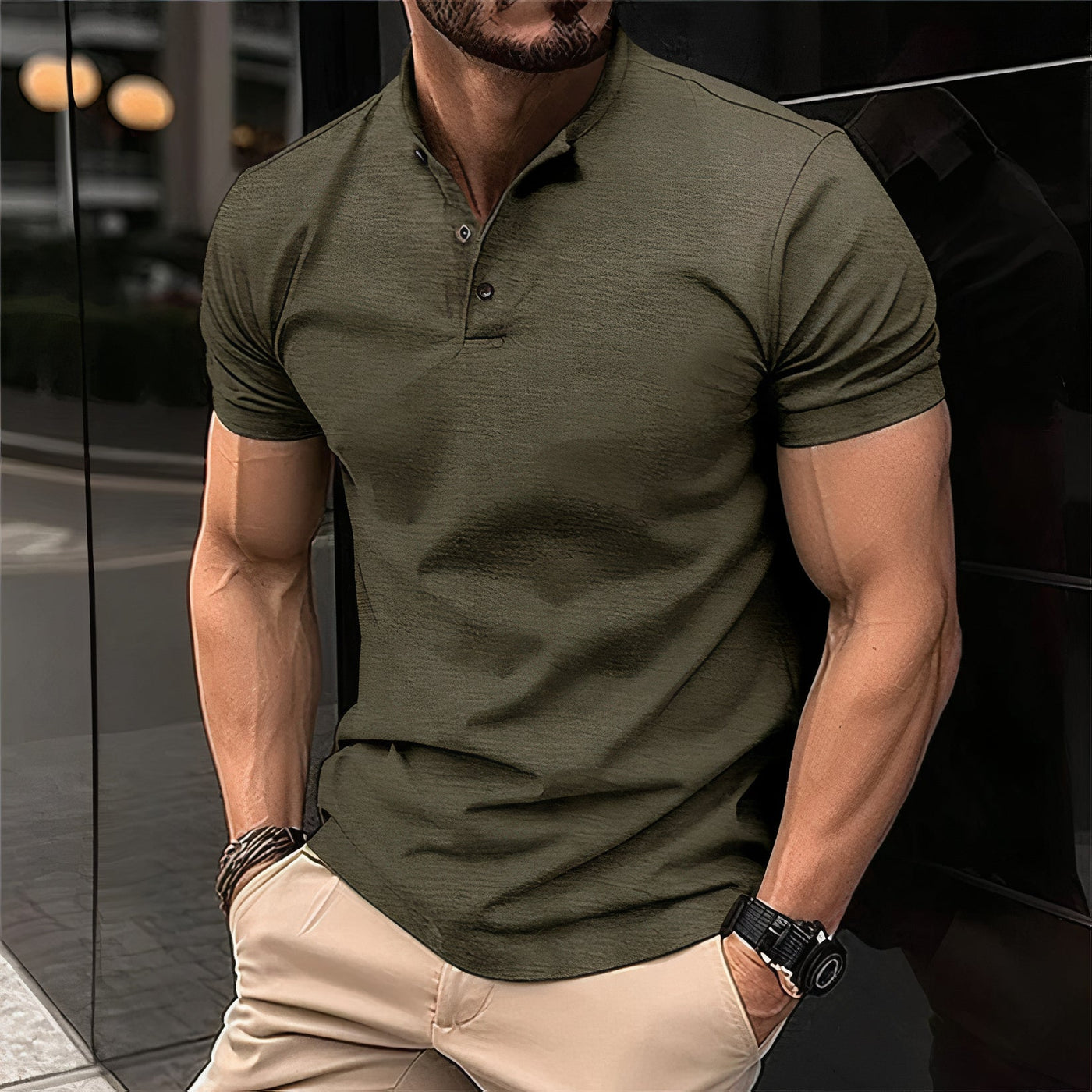 Lorenzo™ Polo Senza Colletto