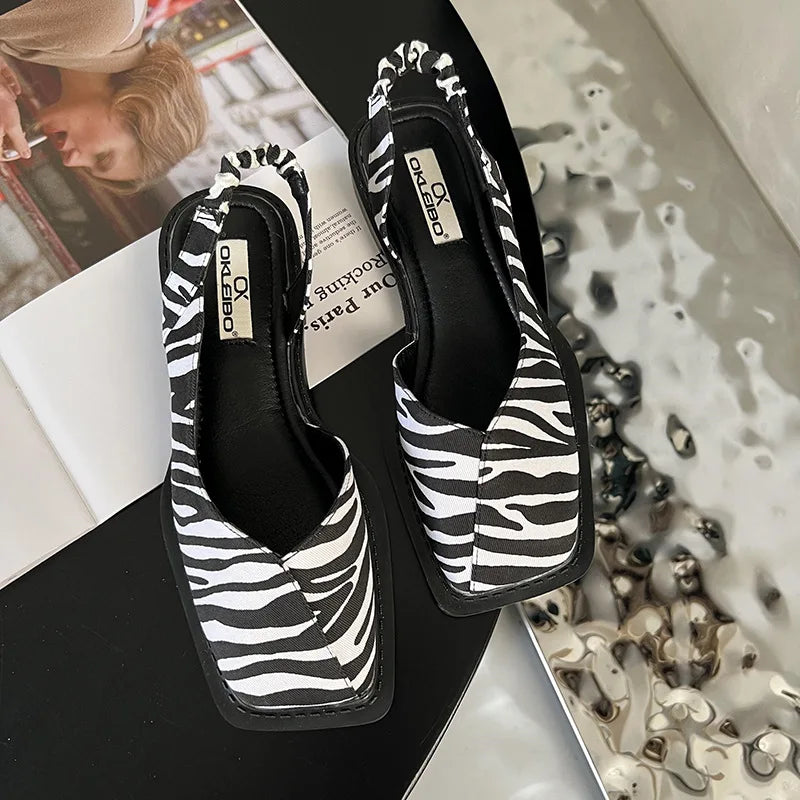 Lidia™ | Sandali Slingback a Punta Squadrata