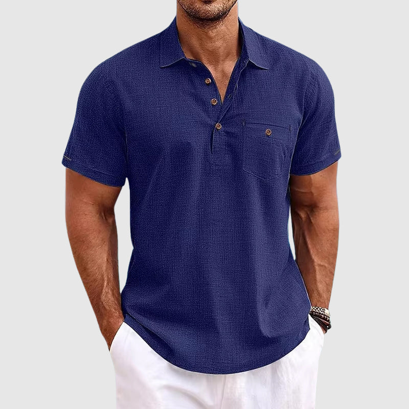 Polo in Lino Theodore Willow